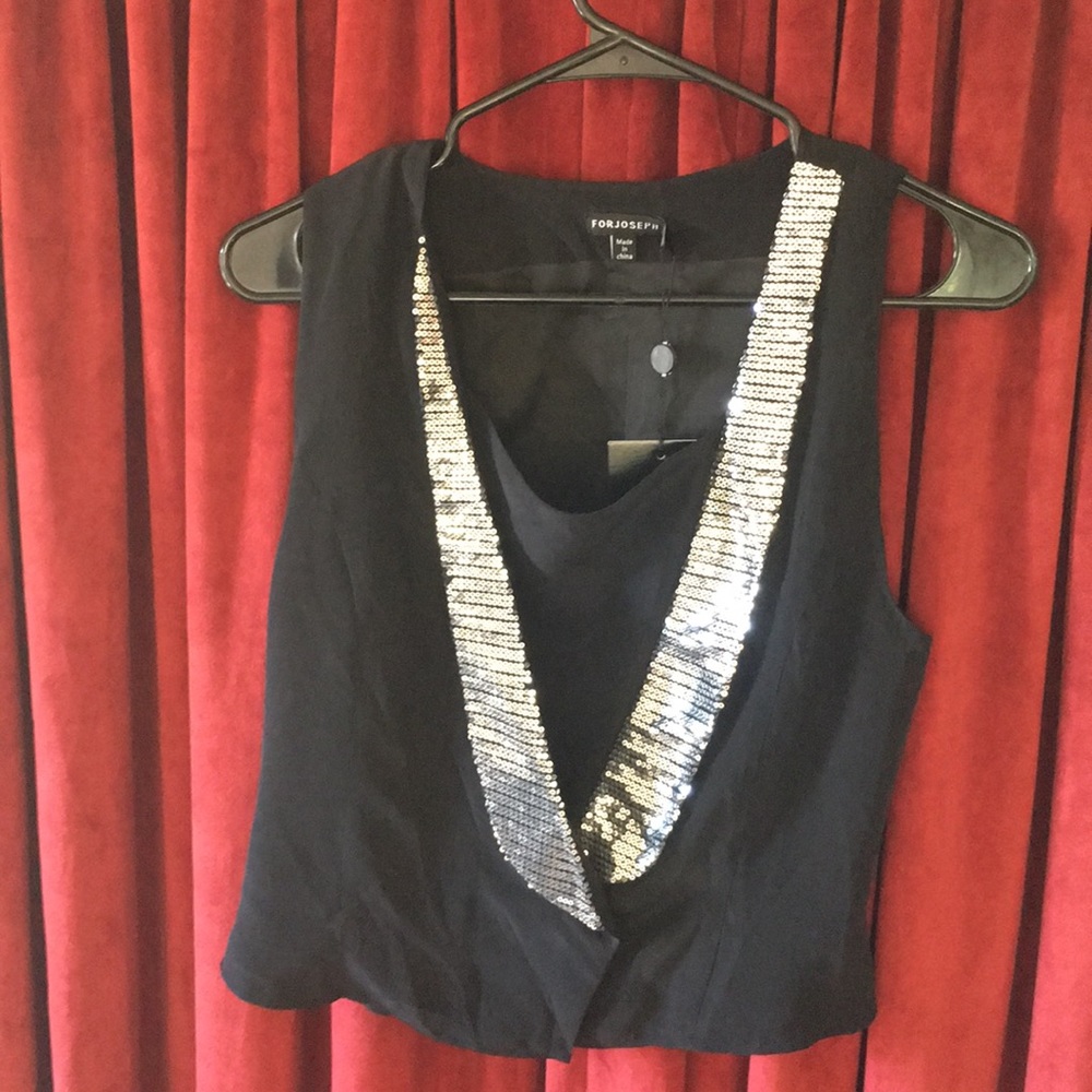 For Joseph Sequin Blouse Vest